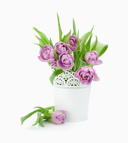 White Pot Flower Bouquet